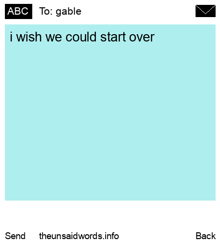 unsent message to gable