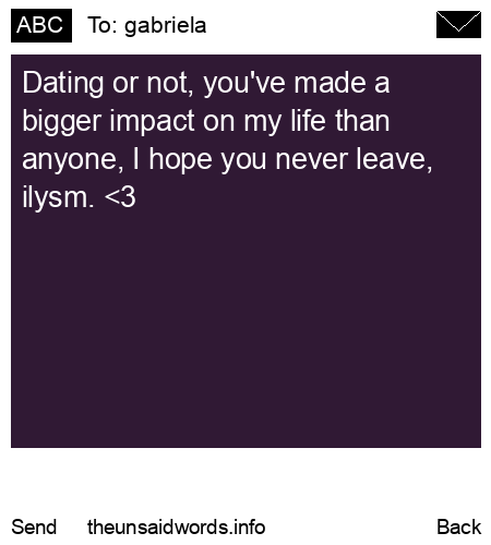 unsent message to gabriela
