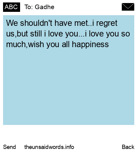 unsent message to Gadhe
