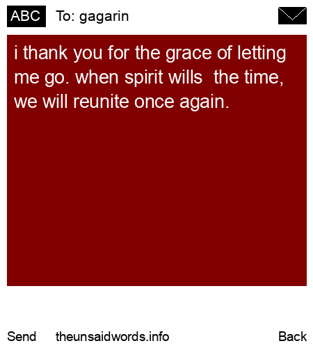 unsent message to gagarin