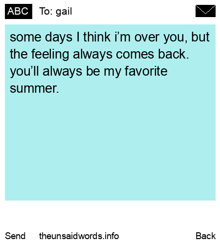 unsent message to gail