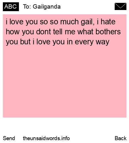 unsent message to Gailganda