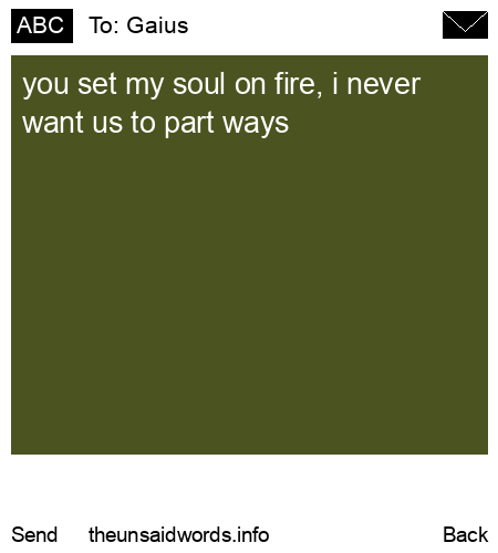 unsent message to Gaius