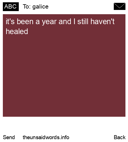 unsent message to galice