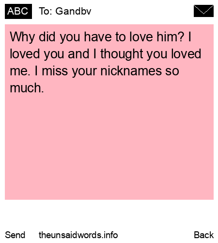 unsent message to Gandbv