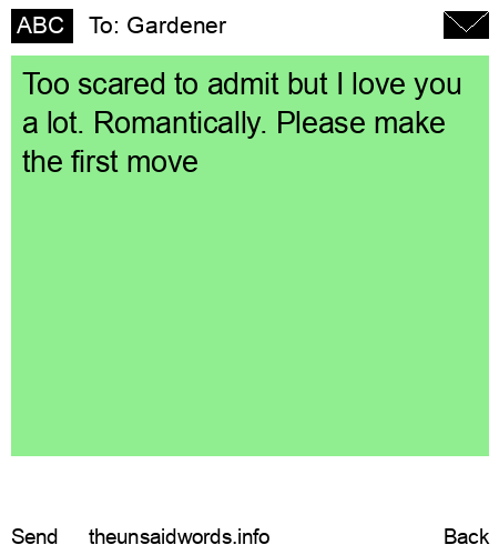 unsent message to Gardener