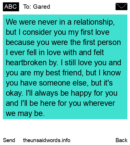 unsent message to Gared