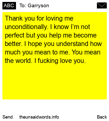 unsent message to Garryson