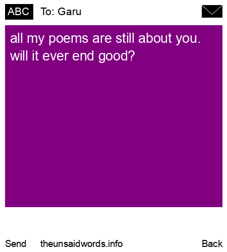 unsent message to Garu