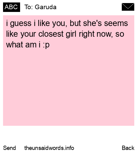 unsent message to Garuda
