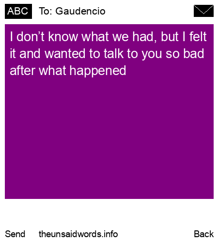 unsent message to Gaudencio 