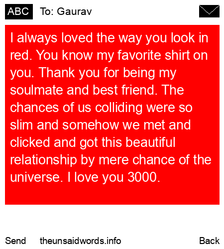 unsent message to Gaurav