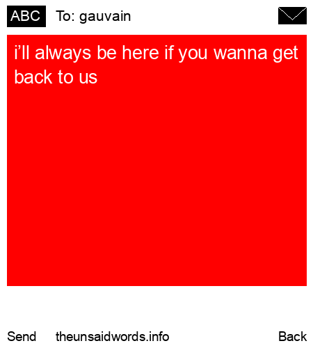unsent message to gauvain 