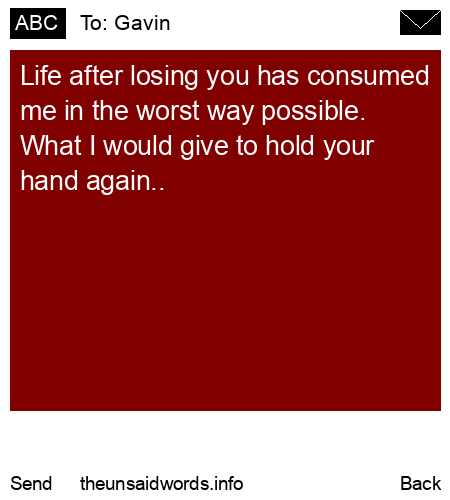 unsent message to Gavin