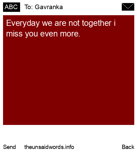 unsent message to Gavranka