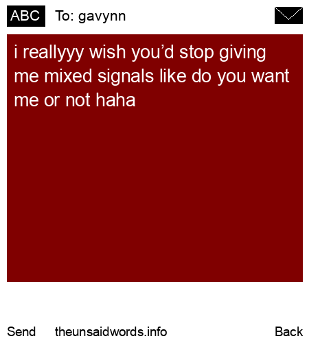 unsent message to gavynn