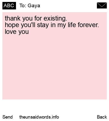 unsent message to Gaya