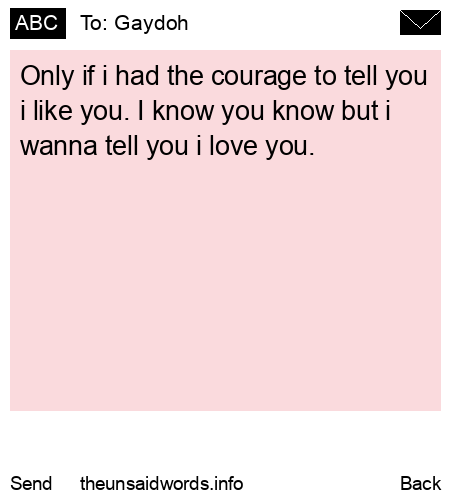 unsent message to Gaydoh 