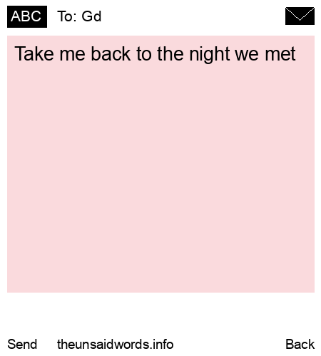 unsent message to Gd