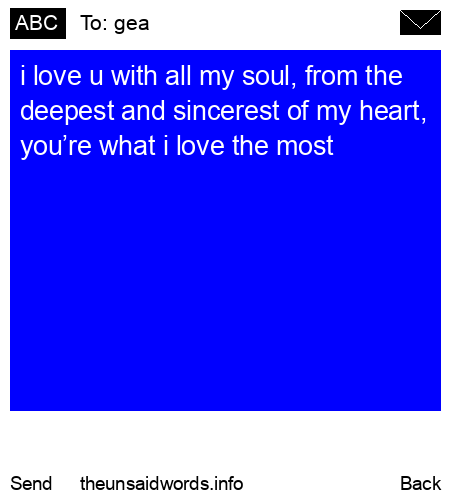 unsent message to gea 