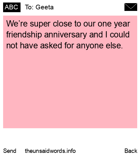 unsent message to Geeta