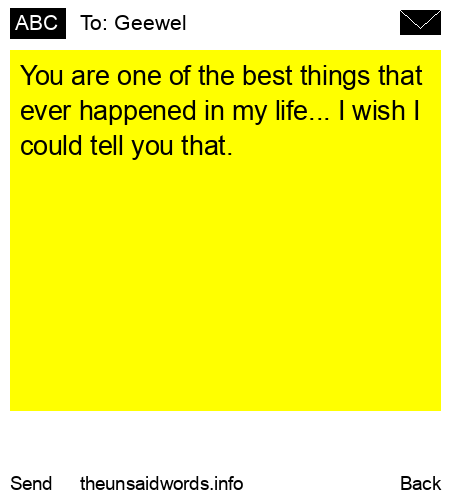 unsent message to Geewel