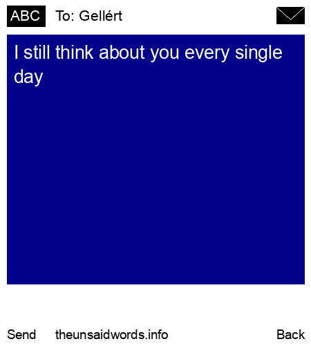 unsent message to Gellért