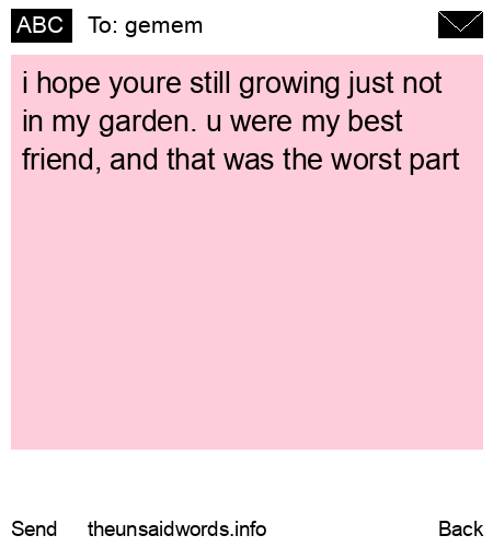 unsent message to gemem
