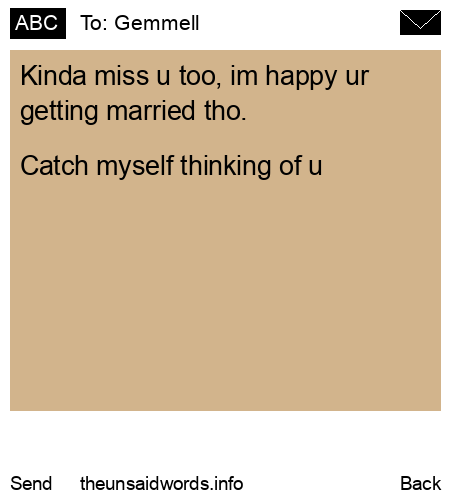 unsent message to Gemmell