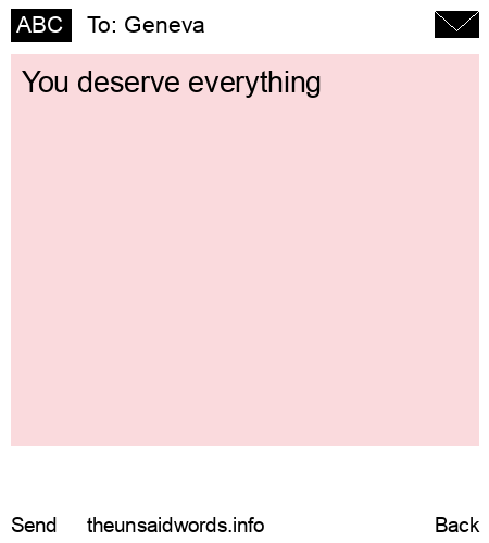 unsent message to Geneva 
