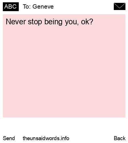 unsent message to Geneve