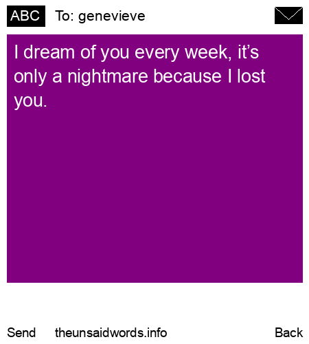 unsent message to genevieve