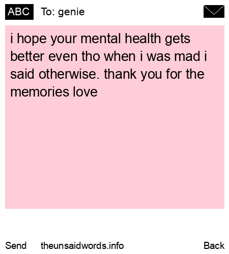 unsent message to genie