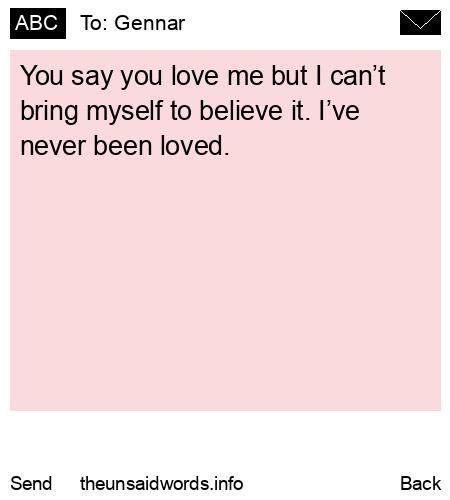 unsent message to Gennar