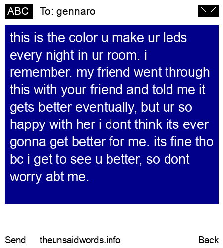 unsent message to gennaro