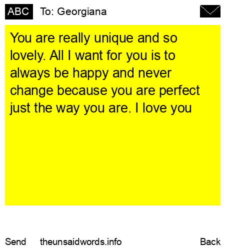 unsent message to Georgiana