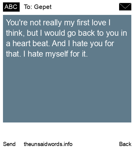 unsent message to Gepet