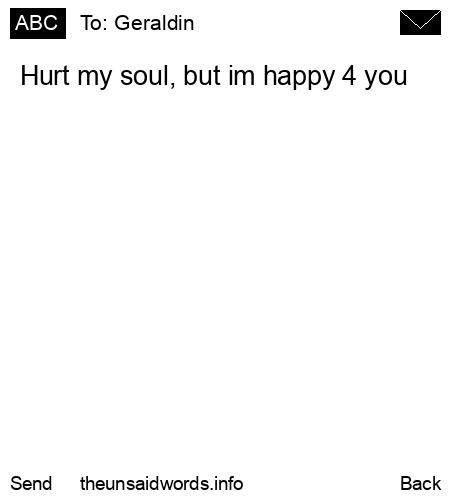 unsent message to Geraldin