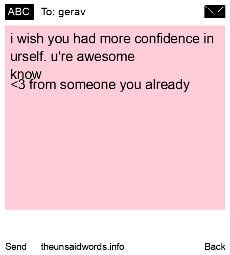 unsent message to gerav