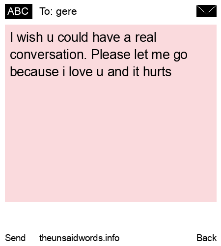 unsent message to gere