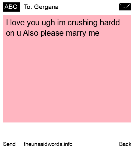 unsent message to Gergana 