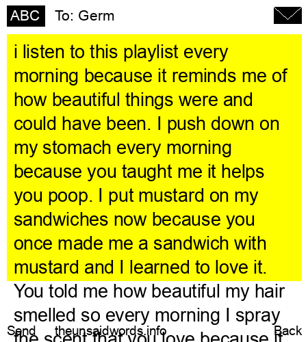 unsent message to Germ
