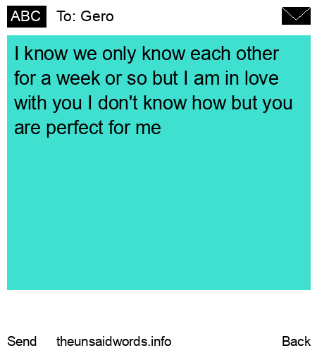 unsent message to Gero