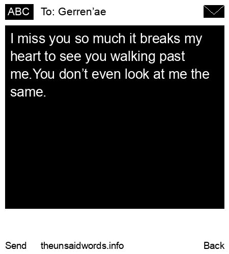 unsent message to Gerren’ae 