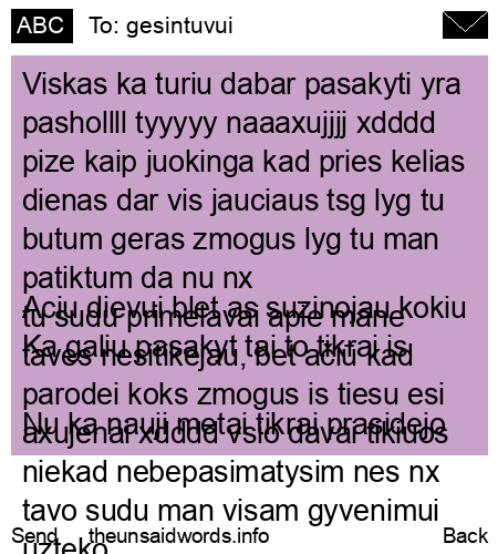 unsent message to gesintuvui