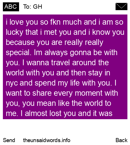 unsent message to GH