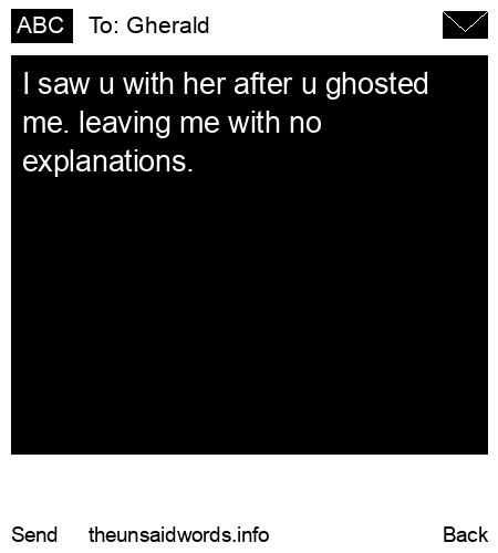 unsent message to Gherald