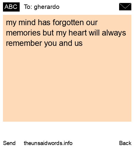 unsent message to gherardo