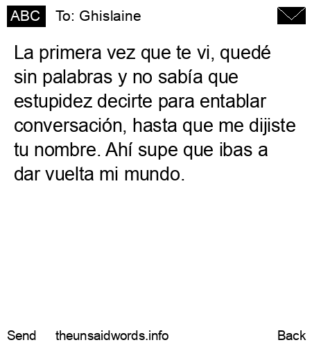 unsent message to Ghislaine