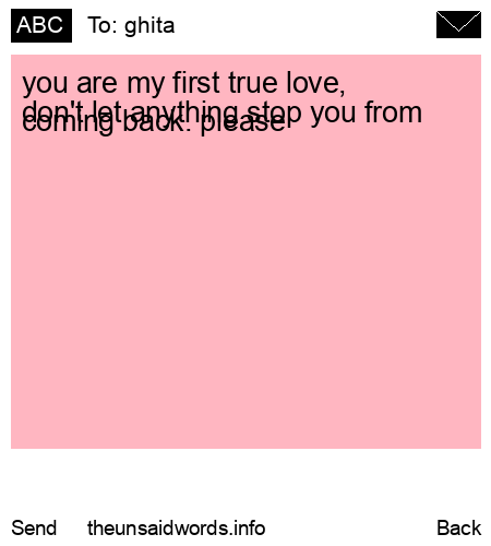 unsent message to ghita